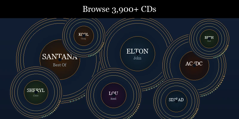 Used CD collection at Musictastershop